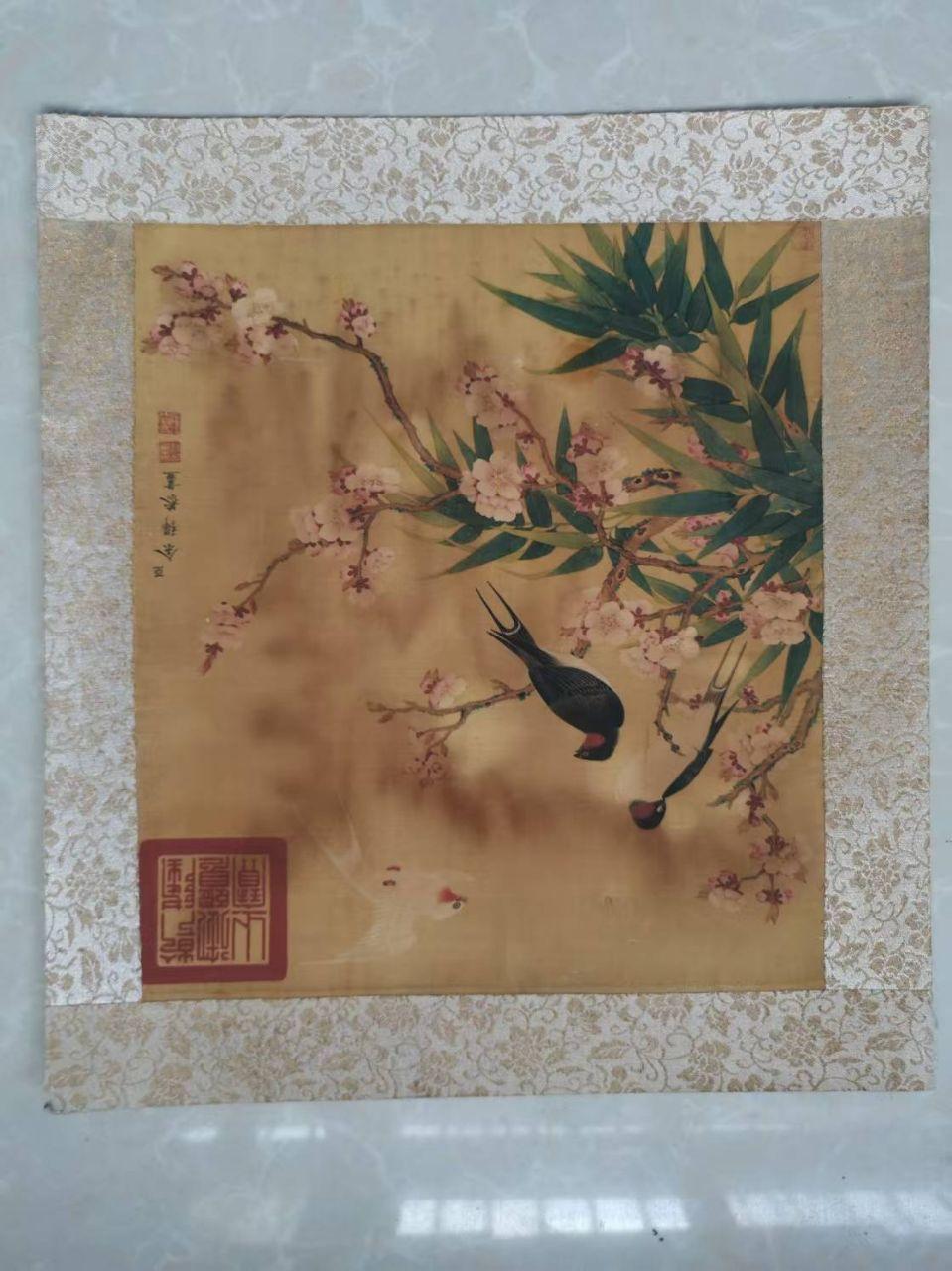 《清代宫廷御用设色绢12张》