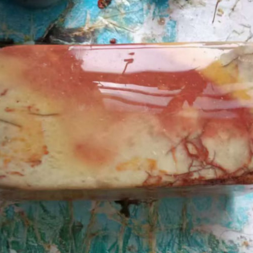 红纹冻石素面印章料
