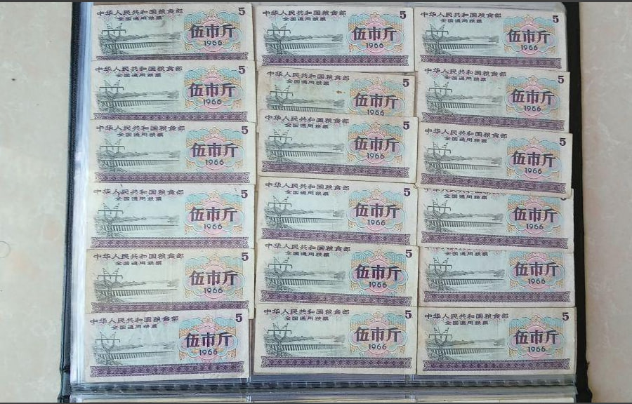 66年全国通用伍市斤202枚粮票