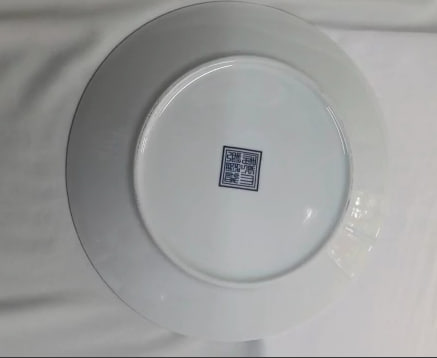 青花龙凤纹盘