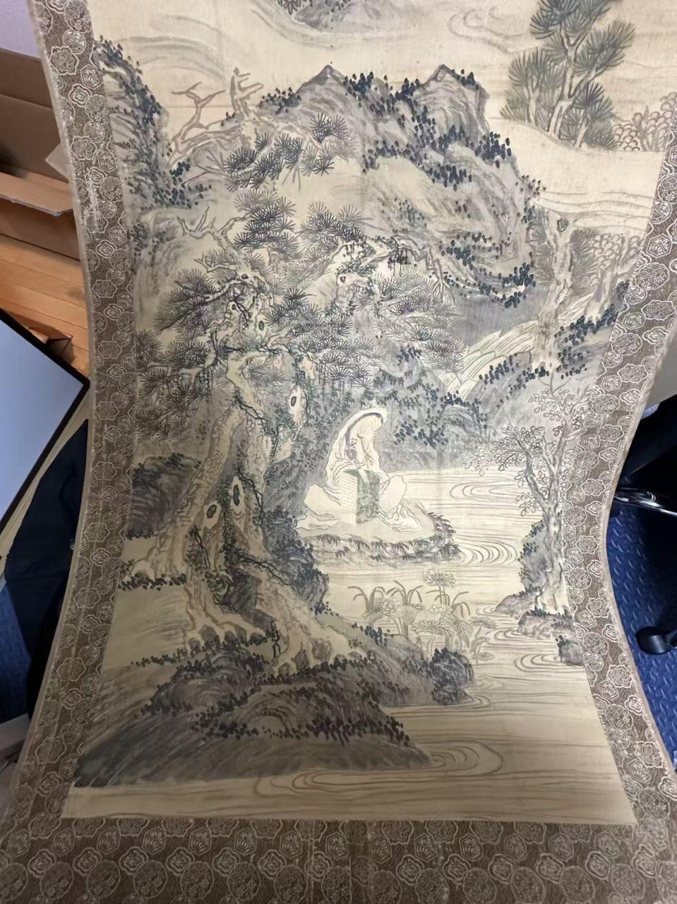 王廷章 古意山水观音图